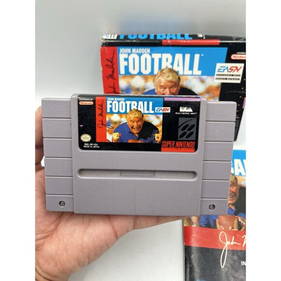 John Madden Football CIB Complete SNES Super Nintendo Authentic - Picture 9 of 16